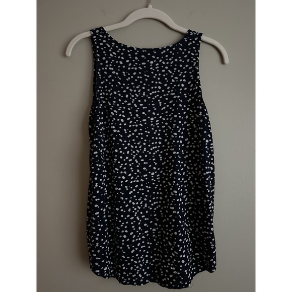 J CREW MERCANTILE Tank Top Sleeveless Navy / White Light Weight; Size Small‎ - Picture 2 of 7